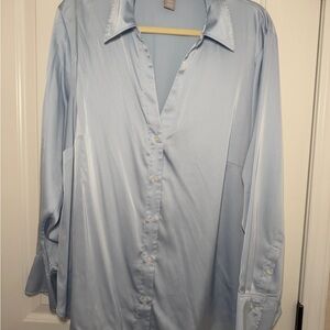 V-neck blouse Light Blue